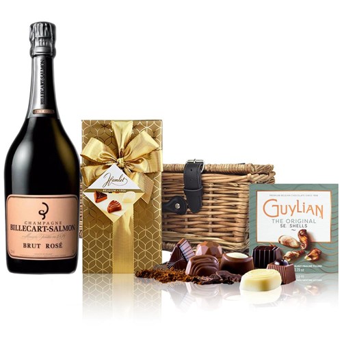 Billecart Salmon Le Rose Champagne 75cl And Chocolates Hamper